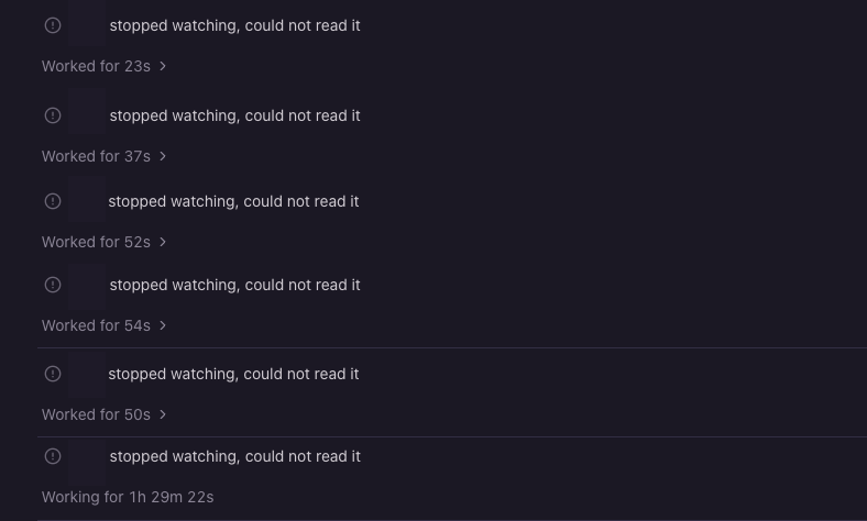 Repeated PR watch-stop notifications
